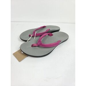 OLUKAI Girls Ho'opio Flip Flop SANDALS Size 2 Kids Grape